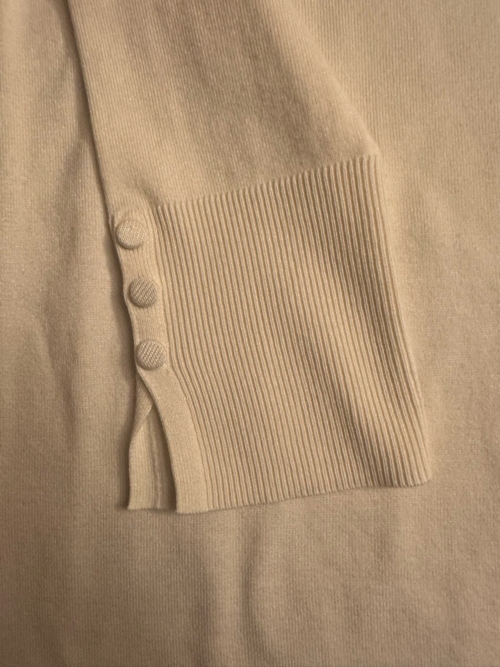 Chico's Cream Crewneck Top- Lightweight Long Sleeve - Picture 2 of 7